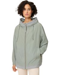 Olsen - Mixed Media Hooded Jacket - Lyst