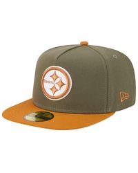 KTZ - Olive/brown Pittsburgh Steelers Color Pack A-frame 59fifty Fitted Hat - Lyst