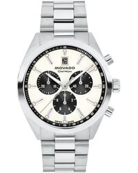 Movado - Datron Swiss Quartz Chrono Stainless Steel Watch 41mm - Lyst