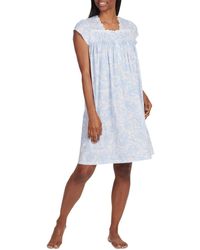 Miss Elaine - Plus Size Paisley-print Short Nightgown - Lyst