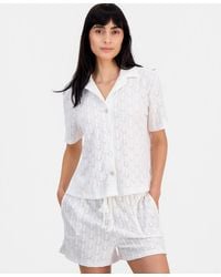 J Valdi - Short-sleeve Button-down Swim Cover Up Shirt - Lyst