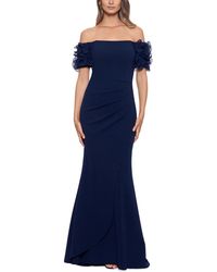 Xscape - Petite Off-the-shoulder Ruffled-sleeve Gown - Lyst