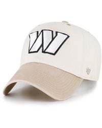 '47 - 47 Brand Natural/tan Washington Commanders Neutral Terrain Clean Up Adjustable Hat - Lyst