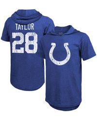 Majestic - Threads Jonathan Taylor Indianapolis Colts Player Name And Number Tri-blend Hoodie T-shirt - Lyst
