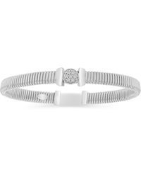 Macy's - Cubic Zirconia Cluster Tubogas Cuff Bracelet - Lyst