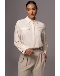 JLUXLABEL - Black Stella Button Up Shirt - Lyst