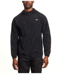 Reebok - Hooded Zip-front Track Jacket - Lyst