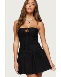 Edikted - Cecelie Strapless Drop Waist Mini Dress - Lyst