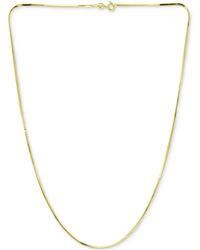 Giani Bernini Square Snake Link 24" Chain Necklace In 18k Gold-plated Sterling Silver, Created For Macy's - Metallic