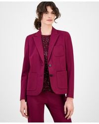Anne Klein - Double-button Triple-pocket Peak-lapel Jacket - Lyst