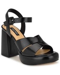 Nine West - Wn Jalissa 3 Faux Leather Open Toe Platform Sandals - Lyst