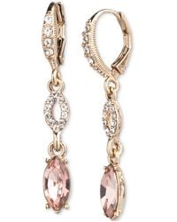 Givenchy - Pave & Color Crystal Double Drop Earrings - Lyst