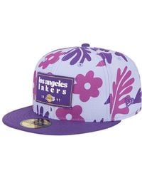 KTZ - Los Angeles Lakers Palm Fronds 2-tone 59fifty Fitted Hat - Lyst