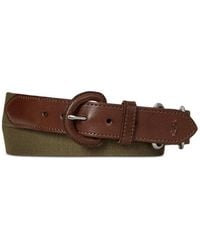 Polo Ralph Lauren - Webbed Cotton & Leather Belt - Lyst