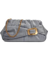Donna Karan - Bella Skipper Snake Leather Clutch - Lyst