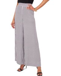 Vince Camuto - Striped Flat-front Wide-leg Pants - Lyst