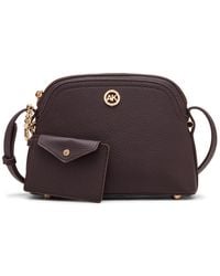 Anne Klein - Dome Zip Top Detachable Card Case Crossbody Bag - Lyst