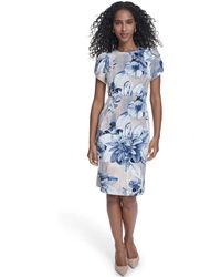 calvin klein blue tweed dress Quincy Tweed Dress