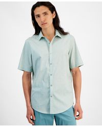 Alfani - Fern Regular-fit Stretch Geometric Button-down Poplin Shirt - Lyst