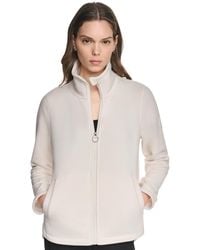 DKNY - Collared Zipper-front Jacket - Lyst