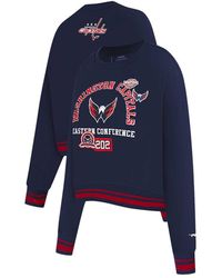 Pro Standard - Washington Capitals Area Code Cropped Pullover Sweatshirt - Lyst