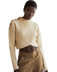 Crescent - Oliva Mock Neck Crop Sweater - Lyst