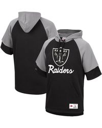 Mitchell & Ness - Las Vegas Raiders Home Advantage Raglan Short Sleeve Pullover Hoodie - Lyst