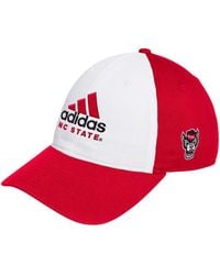 adidas - White/red Nc State Wolfpack Slouch Adjustable Hat - Lyst