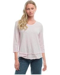 Wilt - Clothing 3/4 Sleeve Mock Layer Tee - Lyst