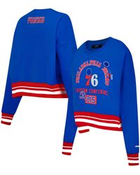 Pro Standard - Philadelphia 76ers Area Code Cropped Pullover Sweatshirt - Lyst