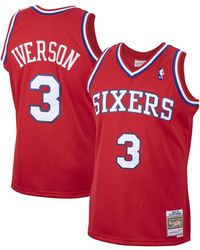 Mitchell & Ness - Allen Iverson Philadelphia 76ers 2001/02 Hardwood Classics Swingman Jersey - Lyst