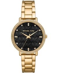 Michael Kors - Mk Pyper-Tone Embossed Logo Watch - Lyst