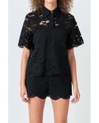 Endless Rose - Lace Half Sleeves Top - Lyst