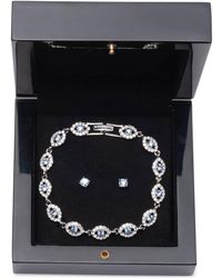 Givenchy - Silver-tone 2-pc. Set Stone & Crystal Link Bracelet & Crystal Stud Earrings - Lyst