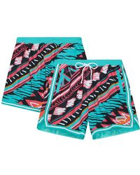 Mitchell & Ness - Teal San Antonio Spurs Game Day Pattern Shorts - Lyst