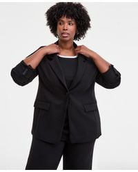 On 34th - Trendy Plus One-button Notch-collar Blazer - Lyst
