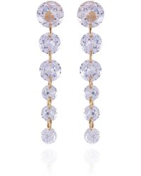 Vince Camuto - Tone Clear Glass Stone Drop Earrings - Lyst