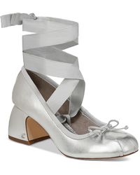 Circus by Sam Edelman - Della Lace-up Block-heel Ballet Pumps - Lyst