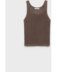Mango - Straps Crochet Top - Lyst
