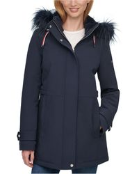 tommy hilfiger fur hood coat