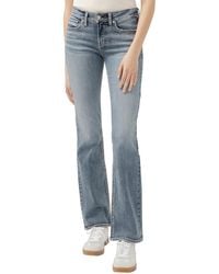 Silver Jeans Co. - Suki Mid Rise Curvy Fit Slim Bootcut Jeans - Lyst