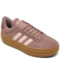 adidas - Vl Court Bold Platform Casual Sneakers From Finish Line - Lyst