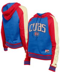 KTZ - Chicago Cubs Cooperstown Collection Cropped Raglan Pullover Hoodie - Lyst