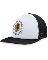 Fanatics - White/black Chicago Blackhawks Decades Collection Foam Front Snapback Hat - Lyst