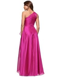Xscape Caviar-beaded Drape-back Gown in Black | Lyst