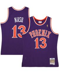 HOT Steve Nash Phoenix Suns Mitchell & Ness 1996/97 Hardwood Classics  Fadeaway Swingman Player Orange/Black Basketball Jersey • Kybershop