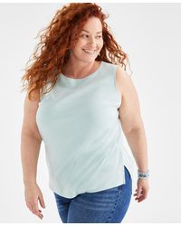 Style & Co. - Plus Size Boat-neck Knit Tank Top - Lyst