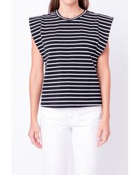 English Factory - Stripe Sleeveless T-shirt - Lyst