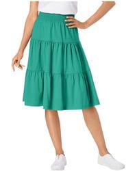 Woman Within - Within Elastic-waist Knit Tiered Skirt - Lyst