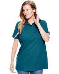 Woman Within - Plus Size Within Perfect Short-sleeve Polo Shirt - Lyst